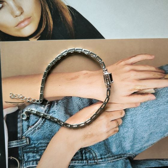 Серебряный браслет с гранатом 1.765ct