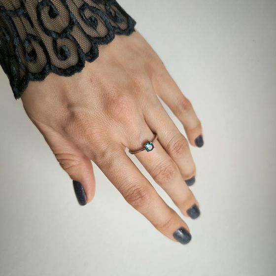 Серебряное кольцо с мистик топазом