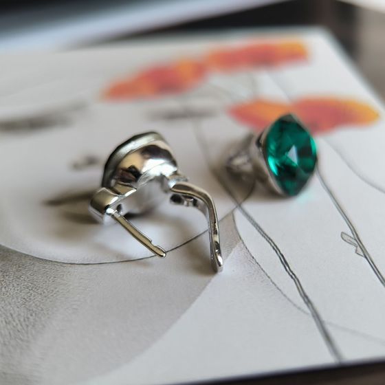 Silver Earrings with Fianites