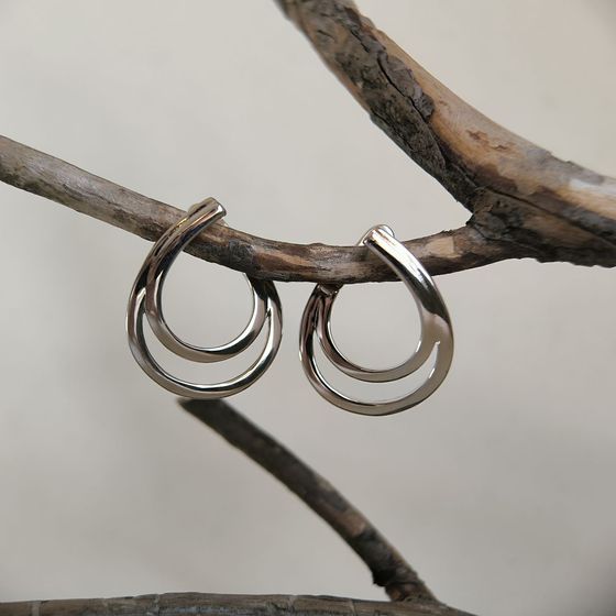 Серебряные серьги без камней