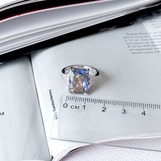 Срібна каблучка з містик топазом 12.237ct