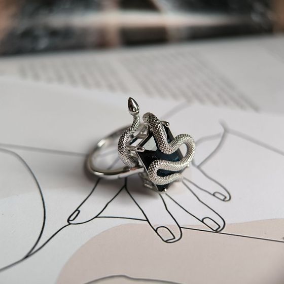 Срібна каблучка із сапфіром nano 6.14ct
