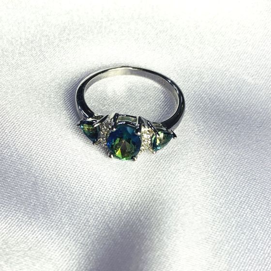 Серебряное кольцо с мистик топазом 1.562ct