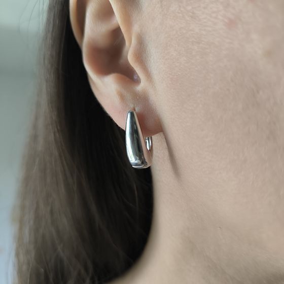Серебряные серьги без камней