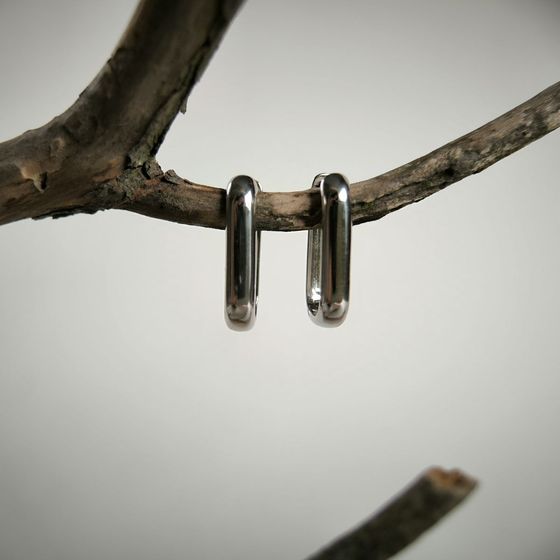 Серебряные серьги без камней