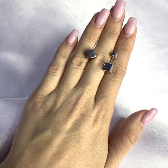 Silver earrings without stones