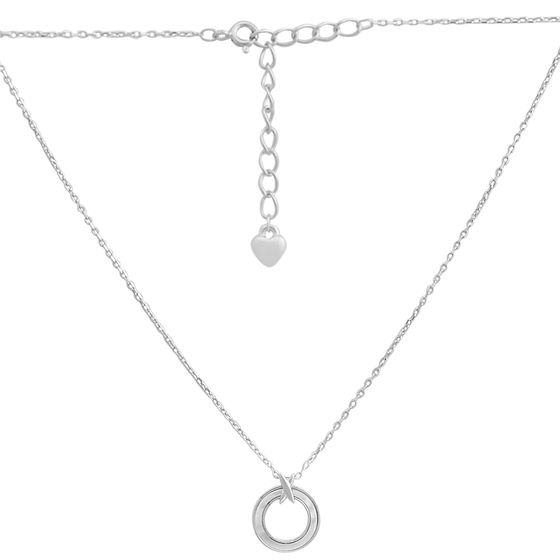 Silver necklace with mother-of-pearl