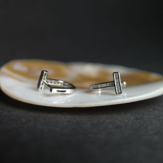 Серебряные серьги с фианитами