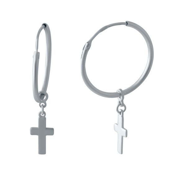 Silver earrings without stones