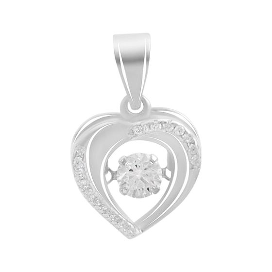 Silver pendant with phianites