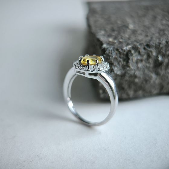 Срібна каблучка з цитрином nano 1.538ct