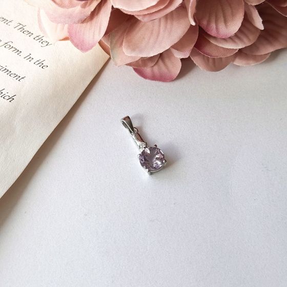 Серебряная подвеска с аметистом 1.703ct