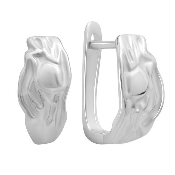 Silver earrings without stones