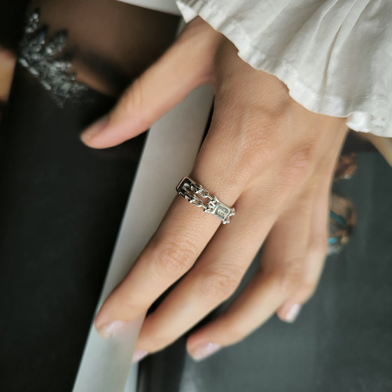 Silver ring without stones