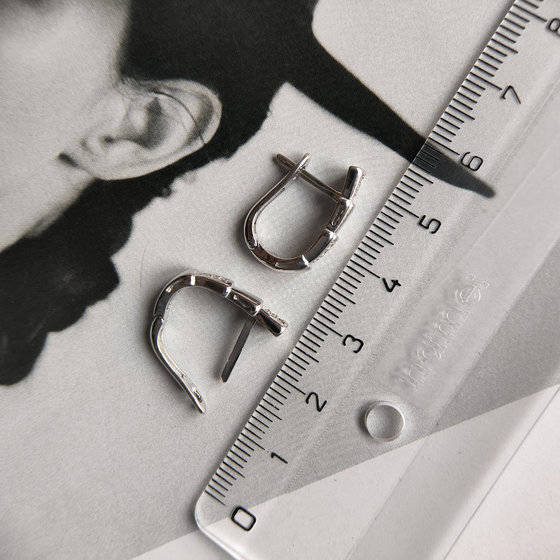 Silver earrings with 0.2ct fianites