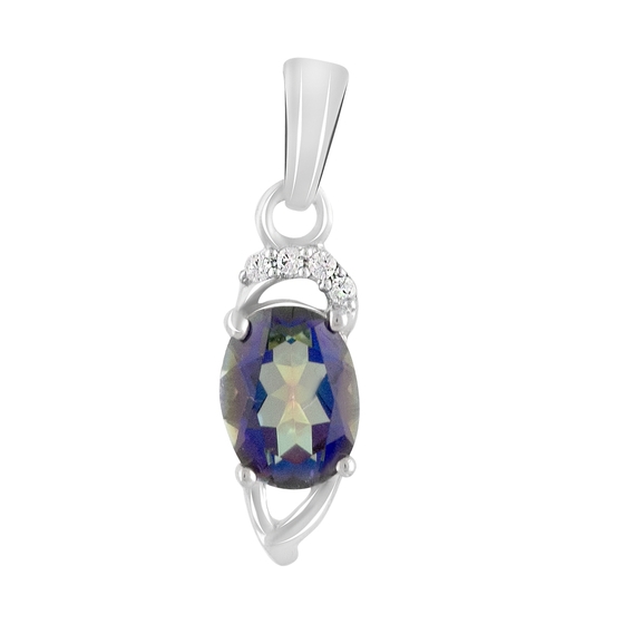 Срібна підвіска з містик топазом 1.2ct