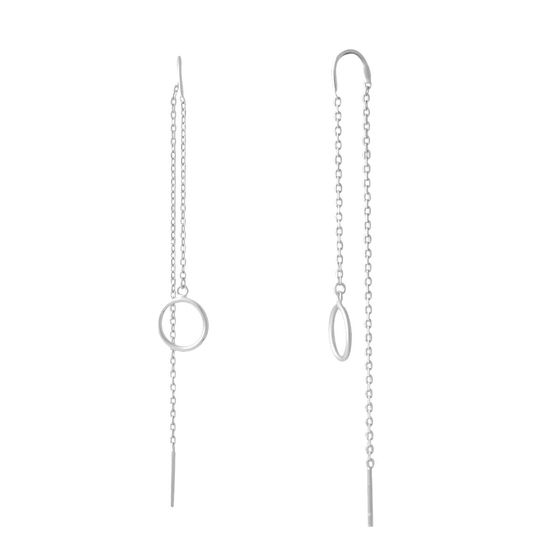 Silver earrings without stones