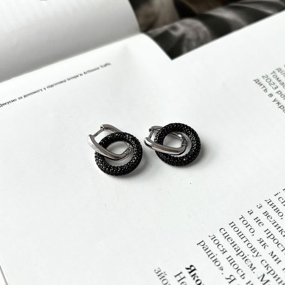 Silver Earrings with Fianites