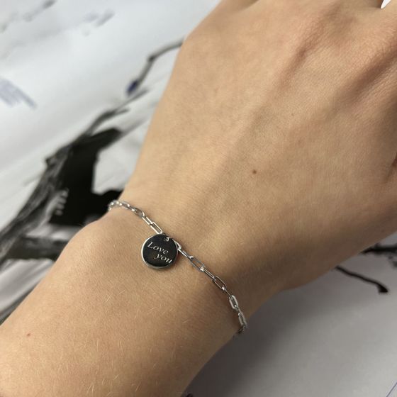 Silver bracelet without stones