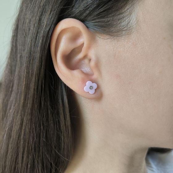 Серебряные серьги с керамикой