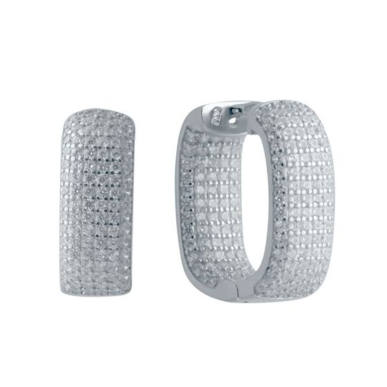 Silver Earrings with Fianites