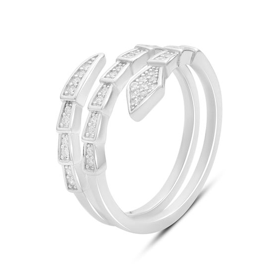 Silver Ring with Fianites