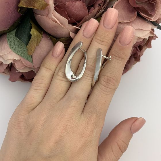 Золотые серьги без камней