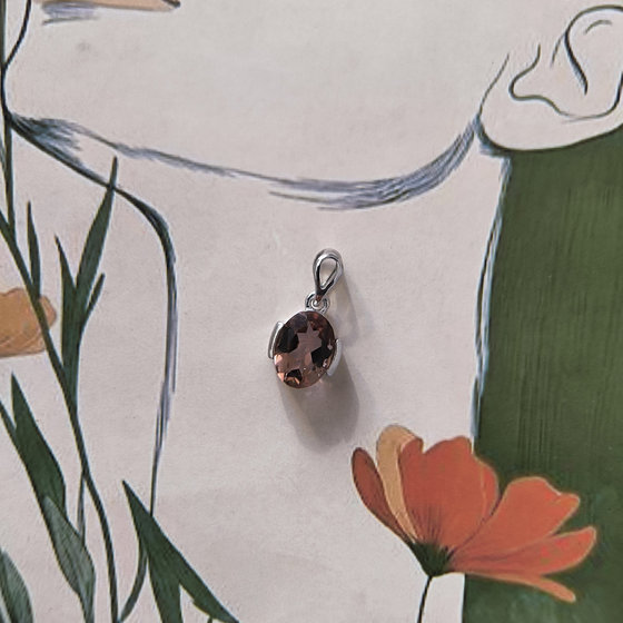 Серебряная подвеска с султанитом 1.172ct