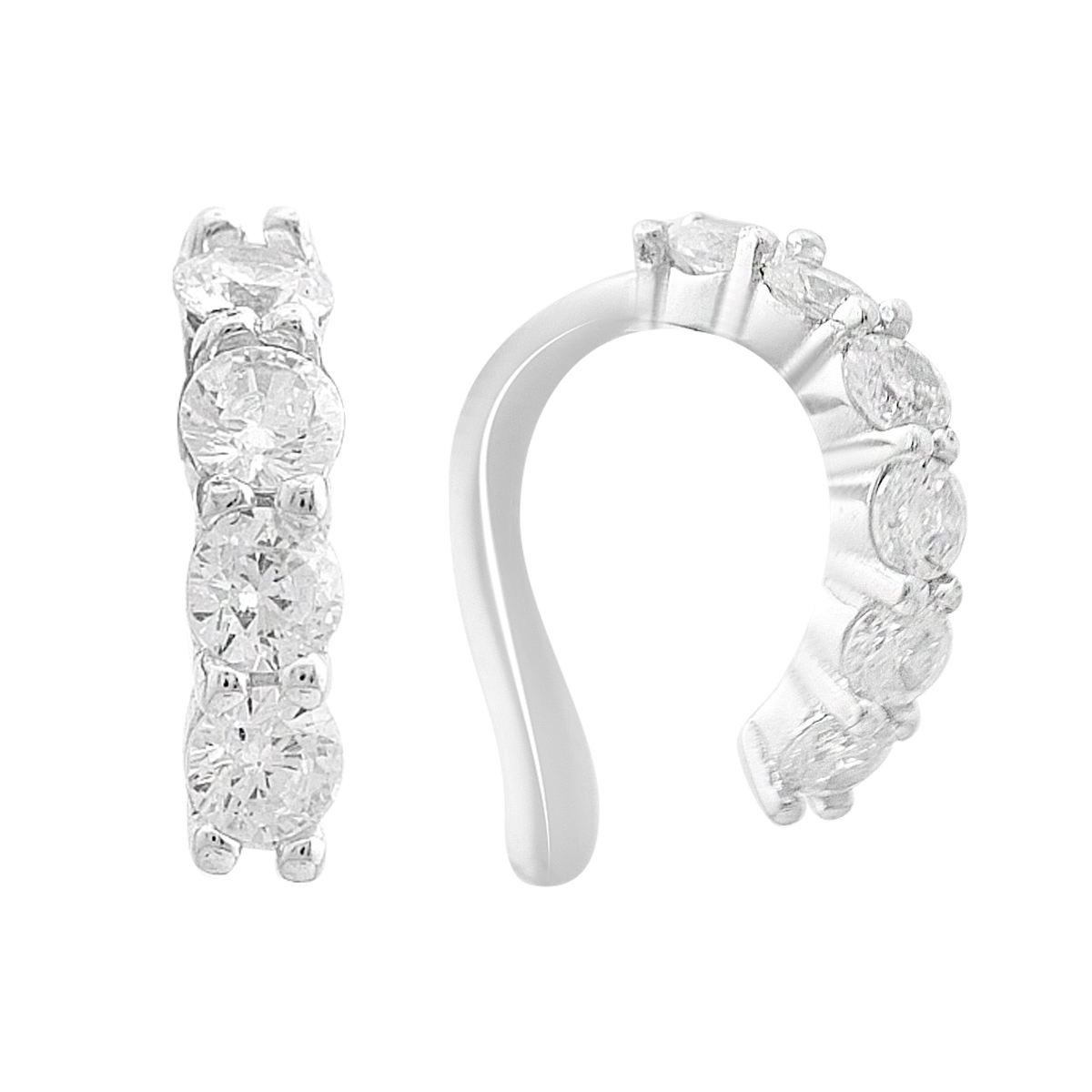 Серебряные серьги с фианитами