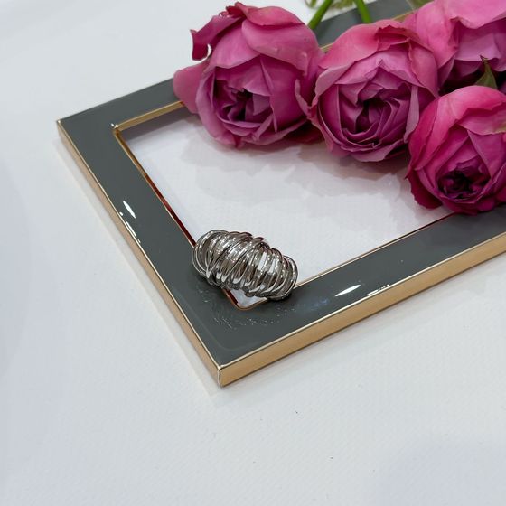 Silver ring without stones