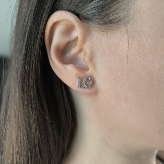 Серебряные серьги с фианитами