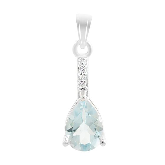Silver pendant with a 2.042-carat topaz