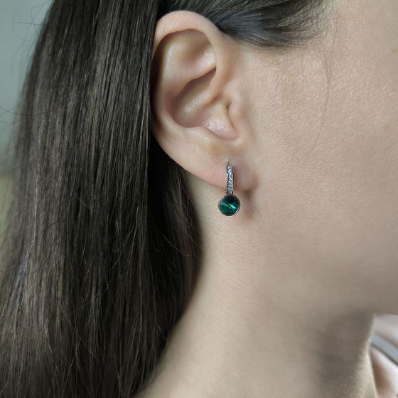 Silver Earrings with Fianites