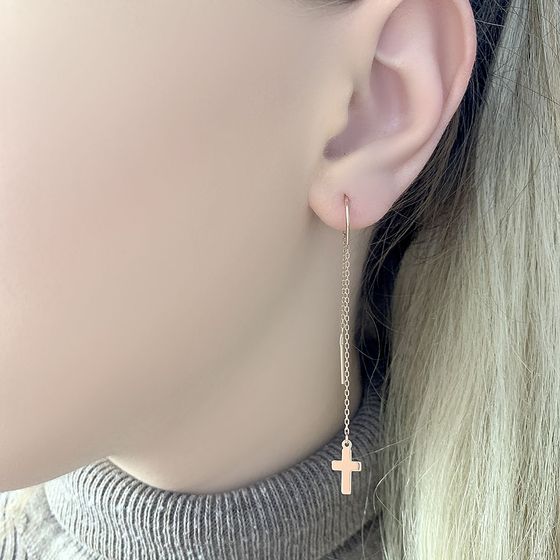 Золотые серьги без камней