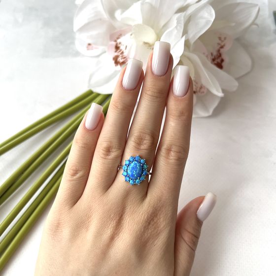 Серебряное кольцо с опалом 1.94ct