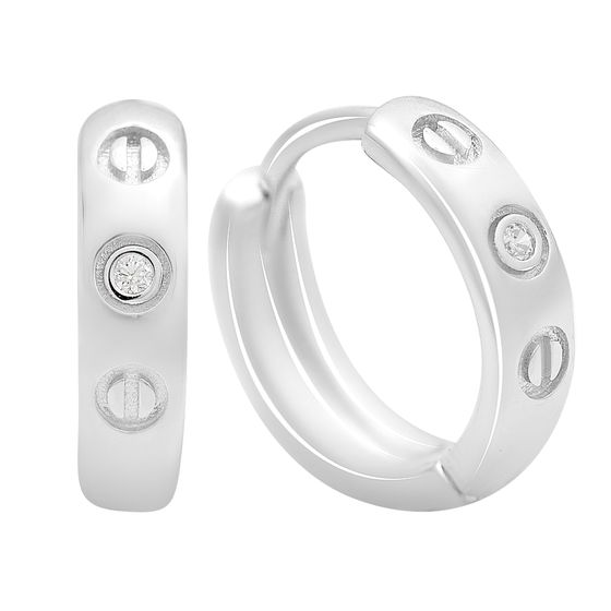 Серебряные серьги с фианитами