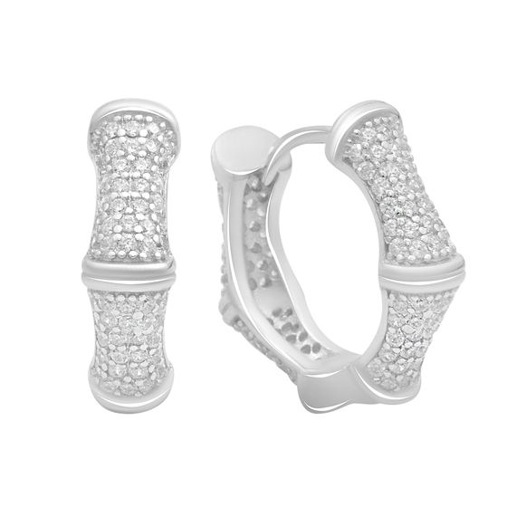 Silver Earrings with Fianites