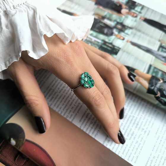 Серебряное кольцо с агатом 1.937ct