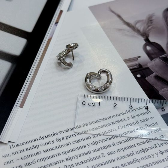 Silver Earrings with Fianites
