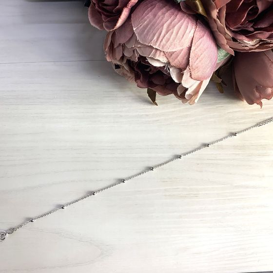 Silver leg bracelet without stones