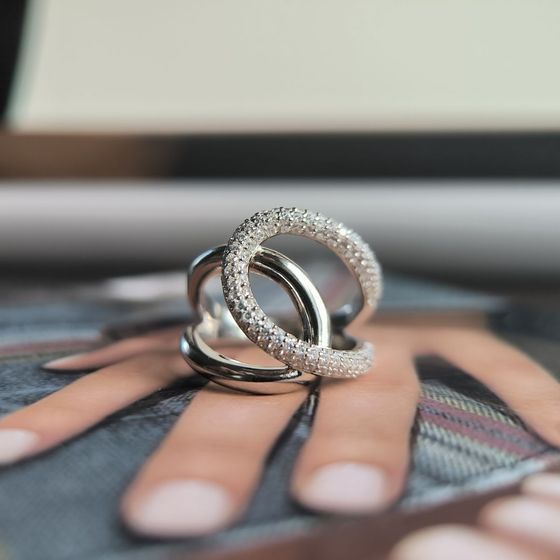 Silver Ring with Fianites