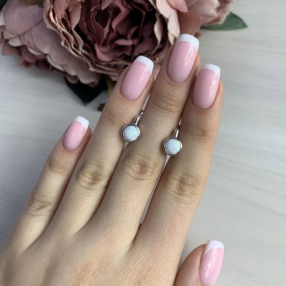 Серебряные серьги с опалом 0.65ct