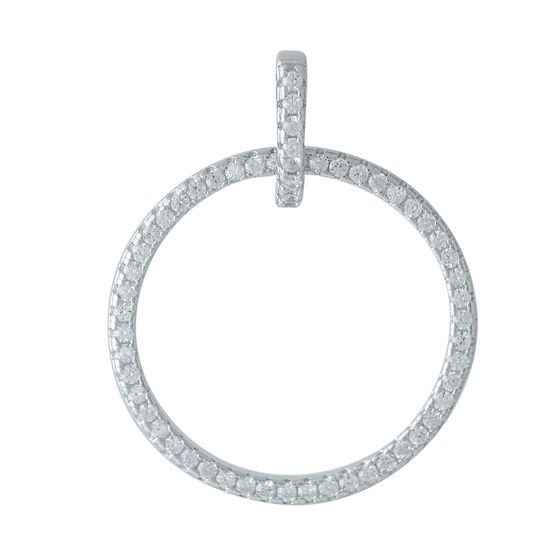 Silver pendant with phianites