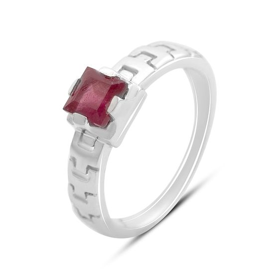 Срібна каблучка з рубіном 0.883ct