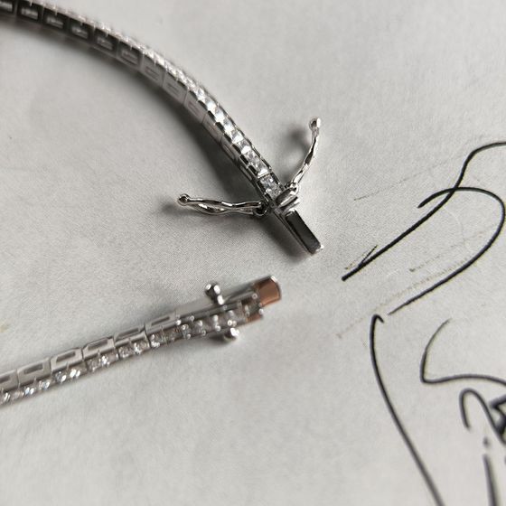 Серебряный браслет с фианитами