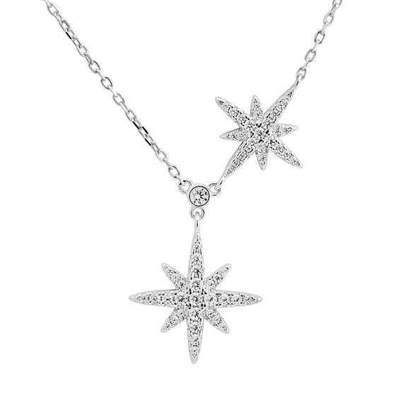 Серебряное колье с фианитами