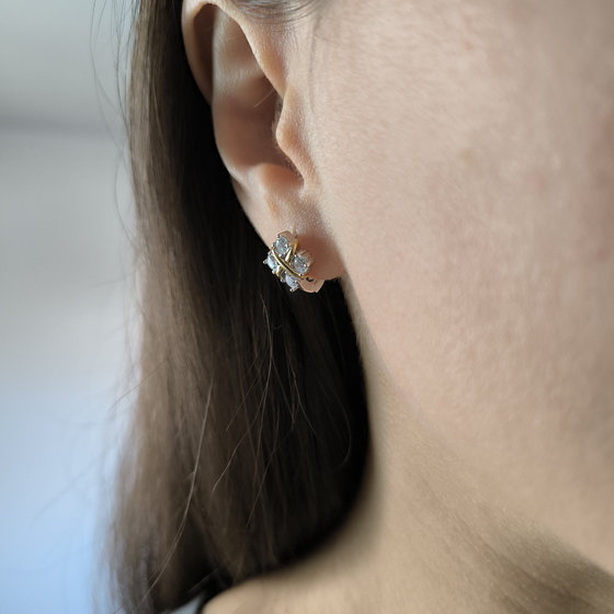 Серебряные серьги с фианитами