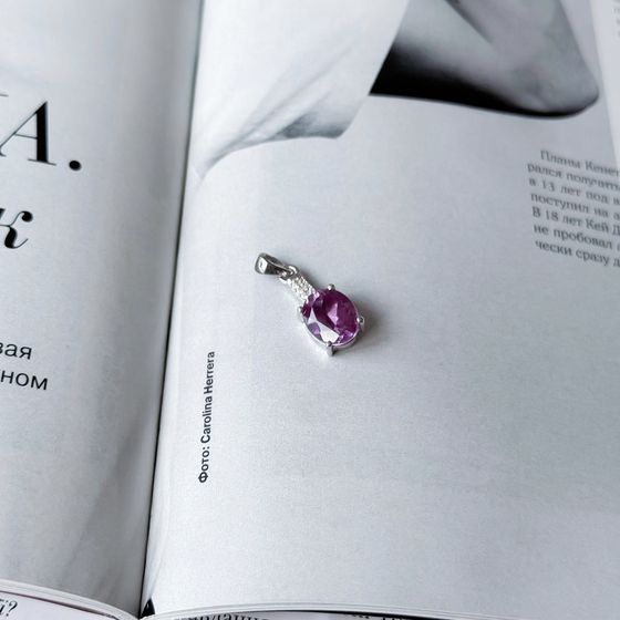 Серебряная подвеска с александритом 3.291ct