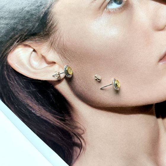 Silver Earrings with Fianites