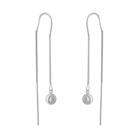 Silver Earrings with Fianites